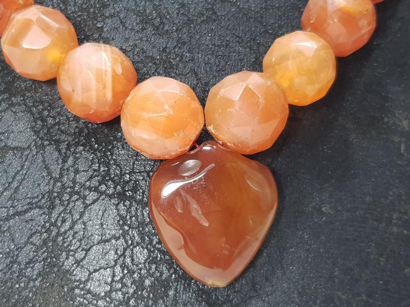 OSMANLI DÖNEMİ FASETA KESİM AKİK TAŞLI GERDANLIK 