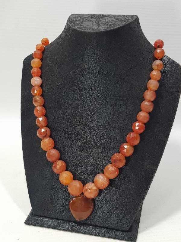 OSMANLI DÖNEMİ FASETA KESİM AKİK TAŞLI GERDANLIK 