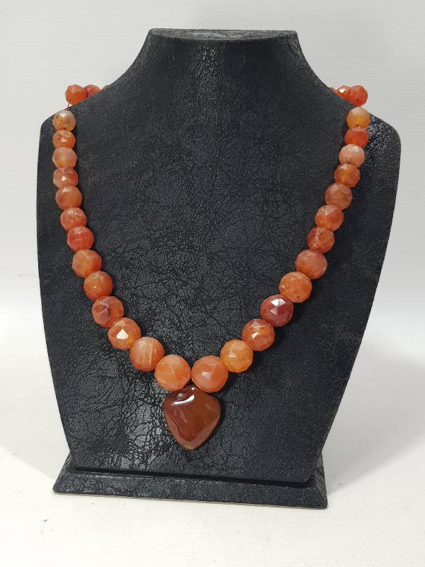 OSMANLI DÖNEMİ FASETA KESİM AKİK TAŞLI GERDANLIK 