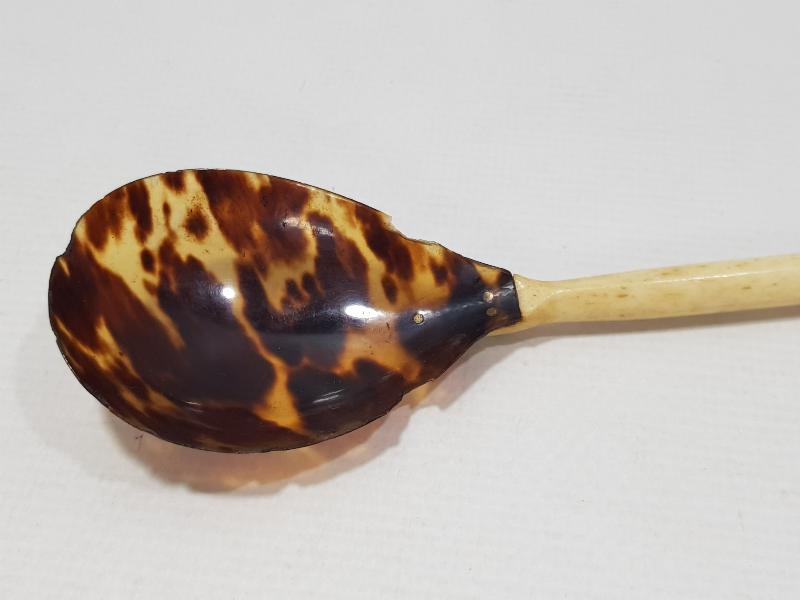 OSMANLI DÖNEMİ TEKKE İŞİ ÇOK NADİR BAĞA FİL DİŞİ MERCAN KAŞIK