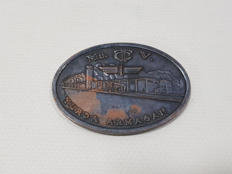 T.C.D.D. 1939 SİVAS LOKOMOTİF VE VAGON ATELYESİNİN AÇILIŞI ANISINA BASILMIŞ NADİR MADALYA