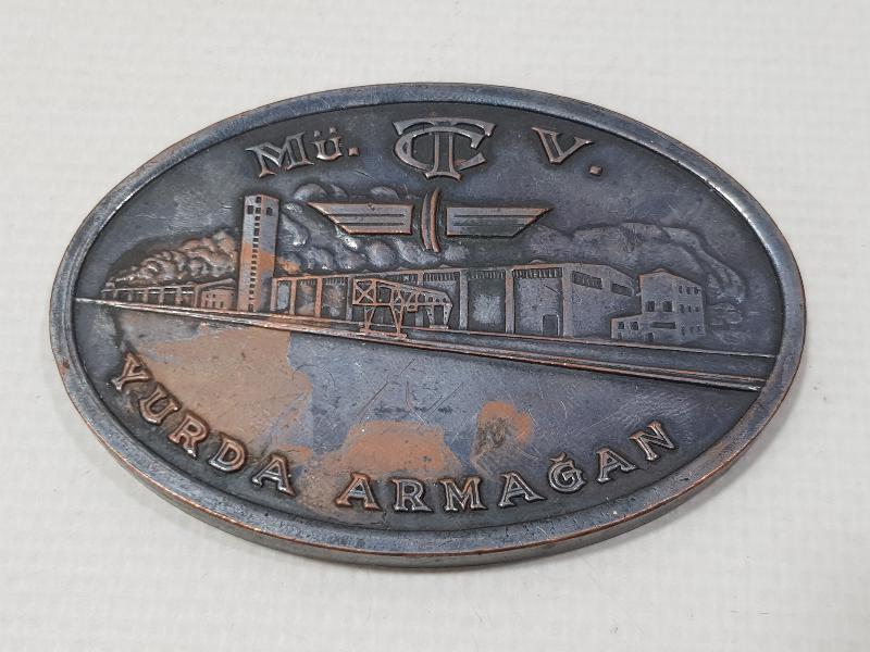 T.C.D.D. 1939 SİVAS LOKOMOTİF VE VAGON ATELYESİNİN AÇILIŞI ANISINA BASILMIŞ NADİR MADALYA