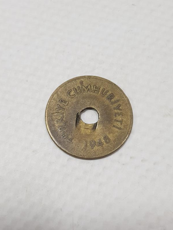 1948 TARİHLİ HATALI BASKI 2,5 KURUŞ MADENİ PARA