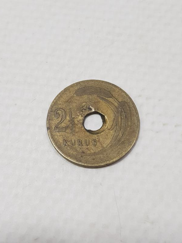 1948 TARİHLİ HATALI BASKI 2,5 KURUŞ MADENİ PARA