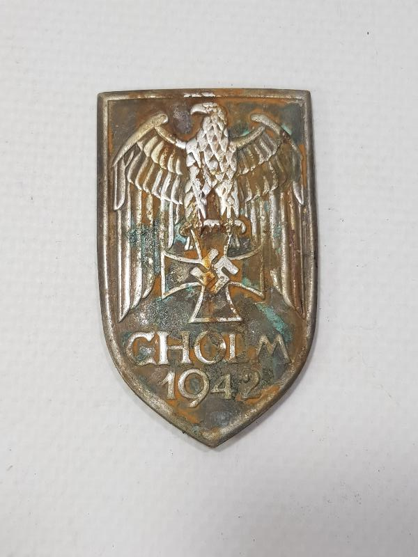 2. DÜNYA SAVAŞI DÖNEMİ ALMAN NAZİ 1942 CHOLM YAZILI ASKERİ BİRLİK BRÖVESİ 