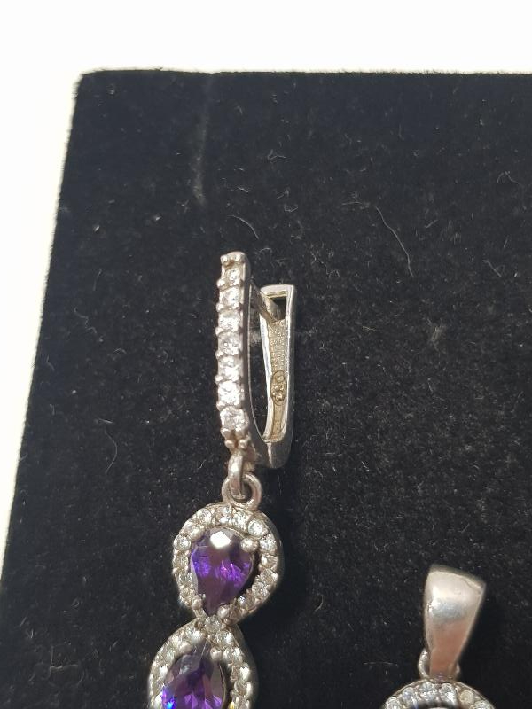 AMETİST TAŞLI GÜMÜŞ TAKI SETİ 