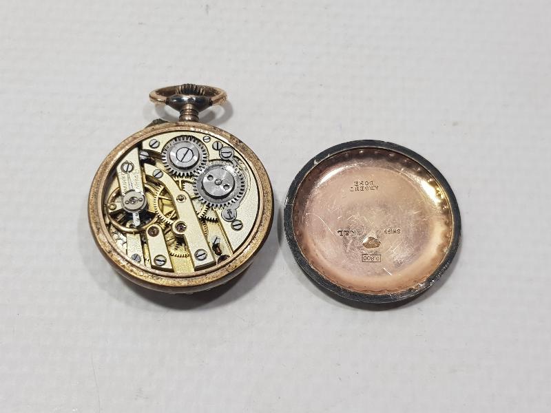 ANTİKA GÜMÜŞ KASA ÜZERİ ALTIN ÇAKMA, İNCİLİ VE MİNELİ ÇOK NADİR ZENNE CEP SAATİ 