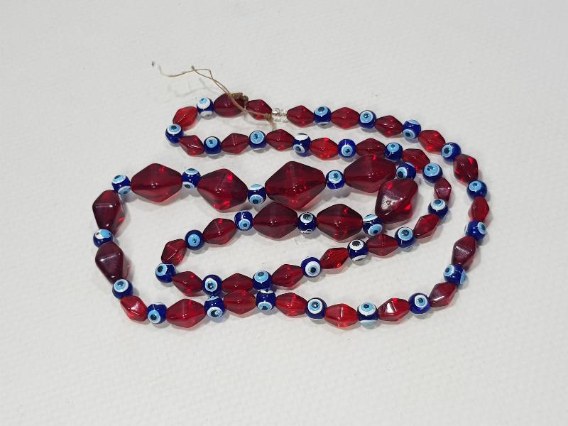 ANTİKA YÖRÜK TÜRKMEN İŞİ BEYKOZ CAM GERDANLIK 