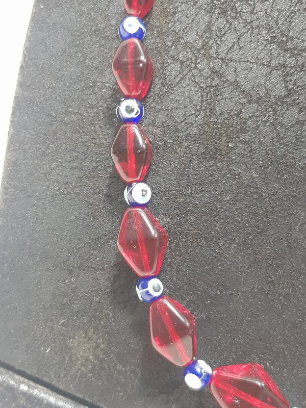 ANTİKA YÖRÜK TÜRKMEN İŞİ BEYKOZ CAM GERDANLIK 