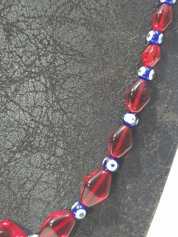 ANTİKA YÖRÜK TÜRKMEN İŞİ BEYKOZ CAM GERDANLIK 