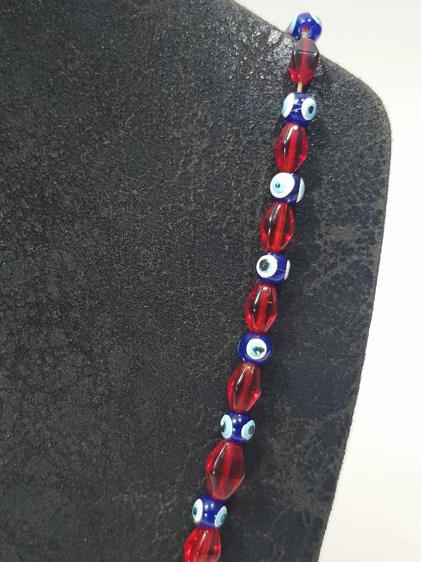 ANTİKA YÖRÜK TÜRKMEN İŞİ BEYKOZ CAM GERDANLIK 