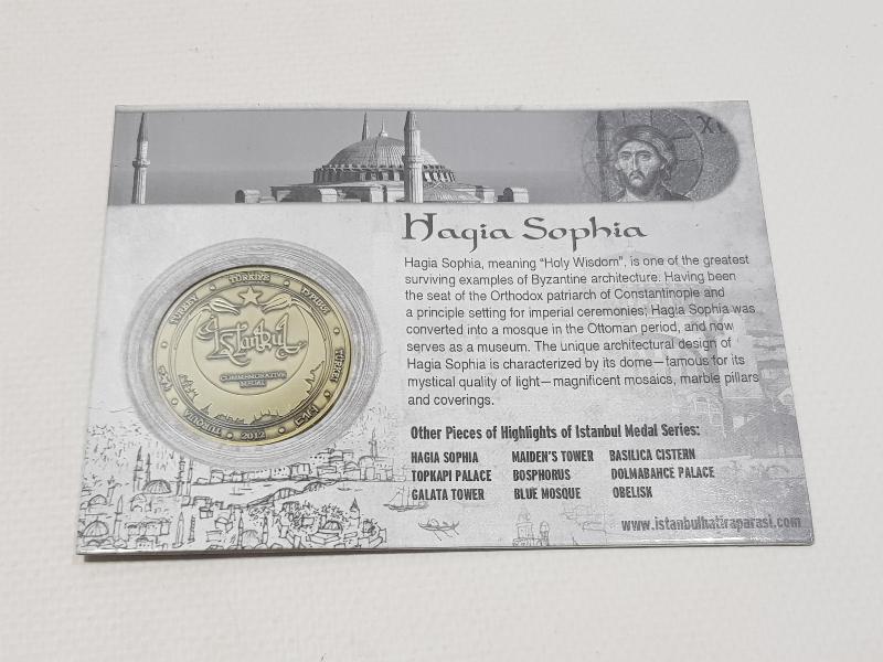 AYASOFYA CAMİİ HATIRA MADALYON