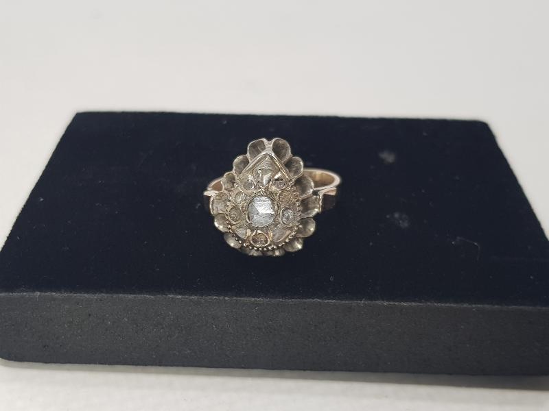 OSMANLI DÖNEMİ DAMLA MODEL ELMAS YÜZÜK