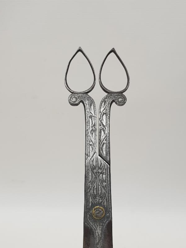 OSMANLI DÖNEMİ GÜMÜŞ ÇAKMA İŞÇİLİKLİ NADİR HATTAT MAKASI