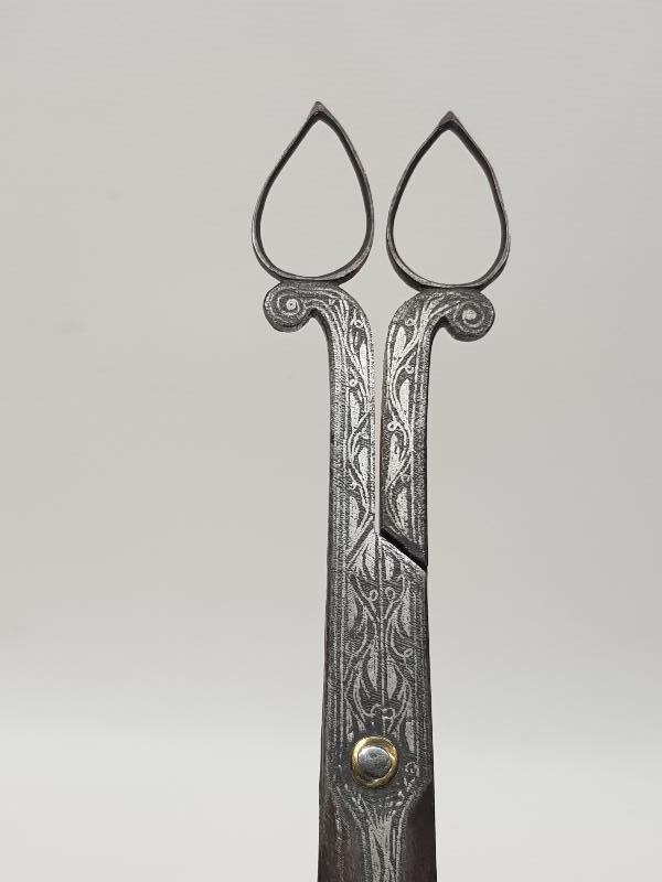 OSMANLI DÖNEMİ GÜMÜŞ ÇAKMA İŞÇİLİKLİ NADİR HATTAT MAKASI