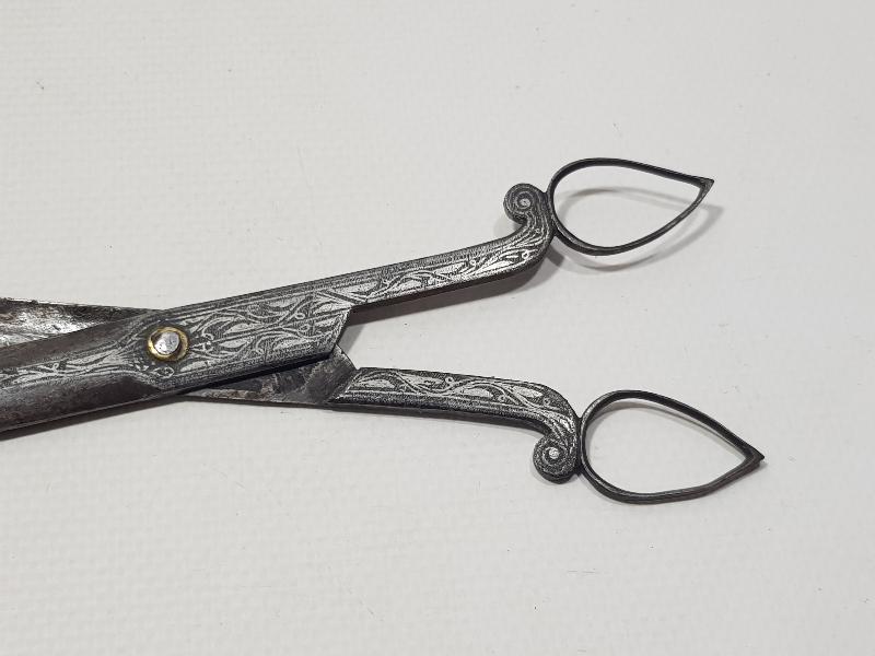 OSMANLI DÖNEMİ GÜMÜŞ ÇAKMA İŞÇİLİKLİ NADİR HATTAT MAKASI