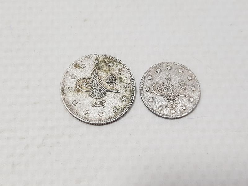 SULTAN ABDÜLHAMİD HAN DÖNEMİ GÜMÜŞ 1 KURUŞ VE 2 KURUŞ MECİDİYE LOTU