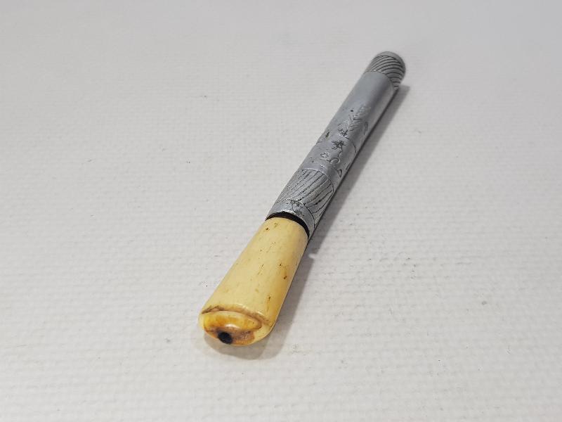 1. DÜNYA SAVAŞI ESİR OSMANLI ASKERİNİN YAPTIĞI ÜZERİ OSMANLICA YAZILI ESARET YADİGARI AĞIZLIK