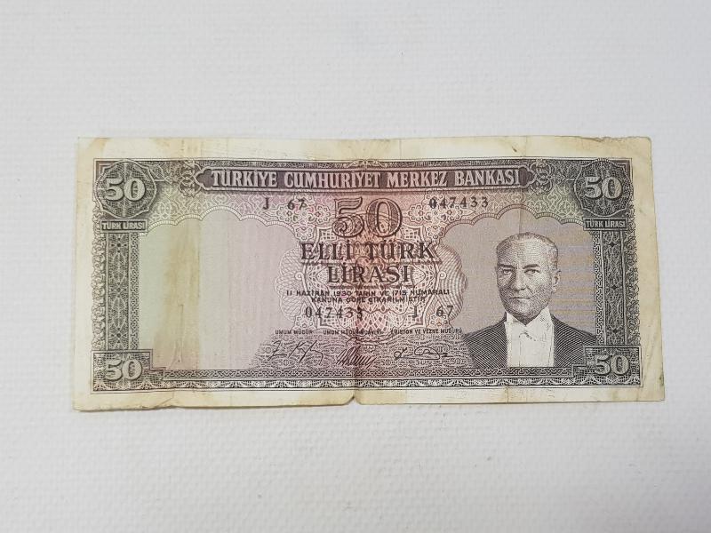 5. EMİSYON NADİR ASKER 50 LİRA KAĞIT PARA