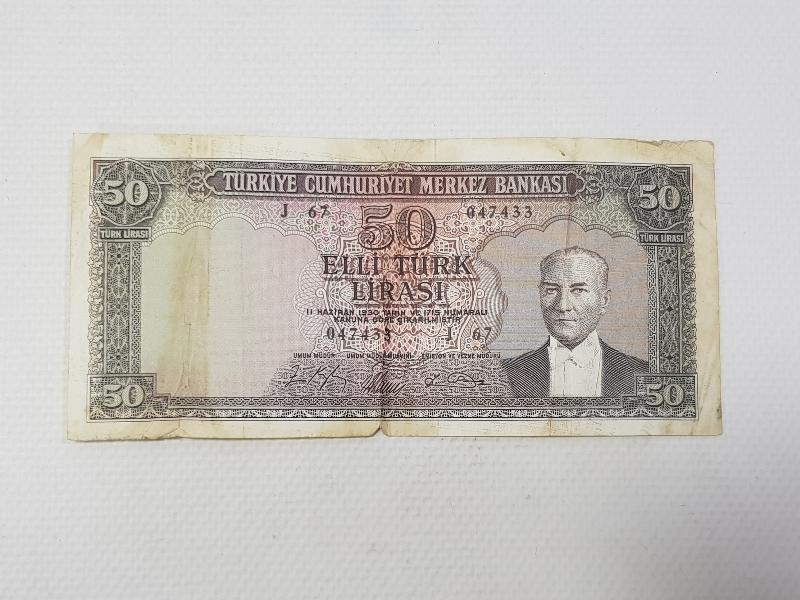 5. EMİSYON NADİR ASKER 50 LİRA KAĞIT PARA