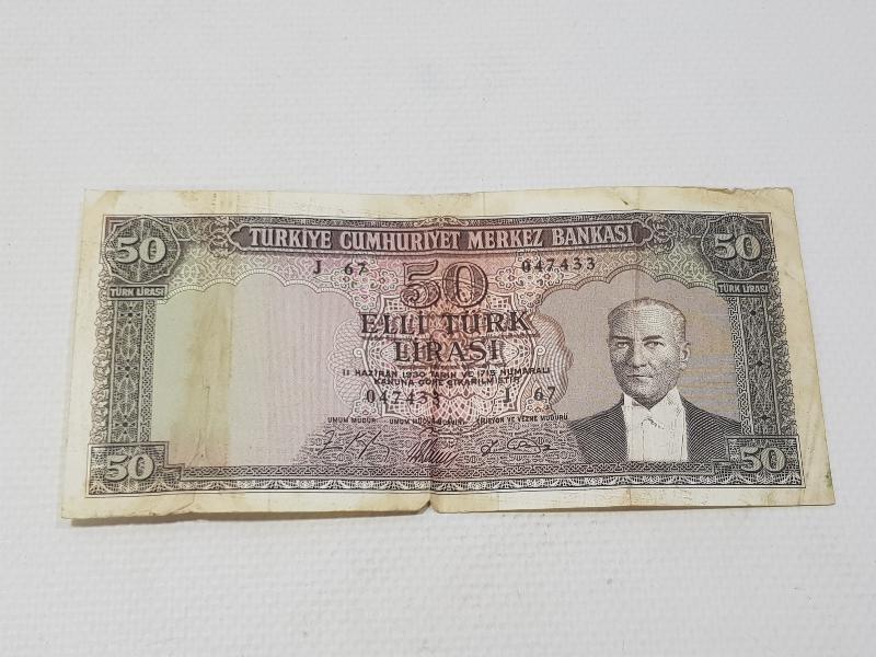 5. EMİSYON NADİR ASKER 50 LİRA KAĞIT PARA