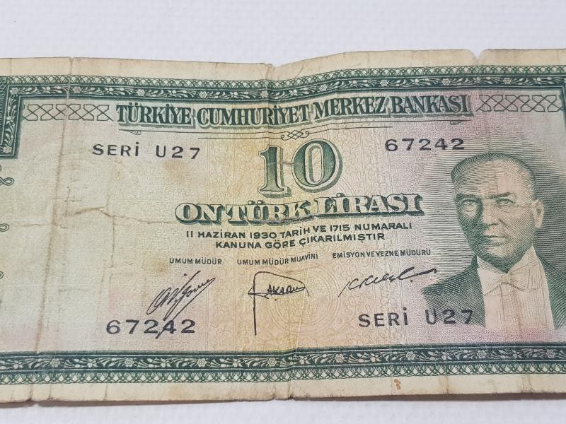5. EMİSYON NADİR 10 LİRA KAĞIT PARA