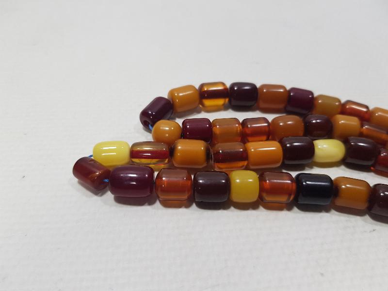 ANTİKA ÇEŞİTLİ KATALİN HABBELERDEN YAPILMIŞ İKİ ADET TESPİH