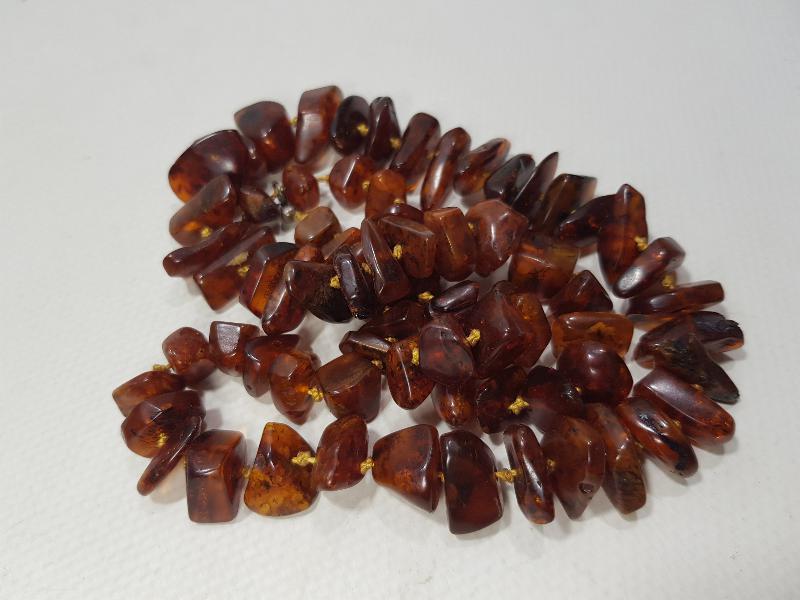 ANTİKA DAMLA KEHRİBAR GERDANLIK