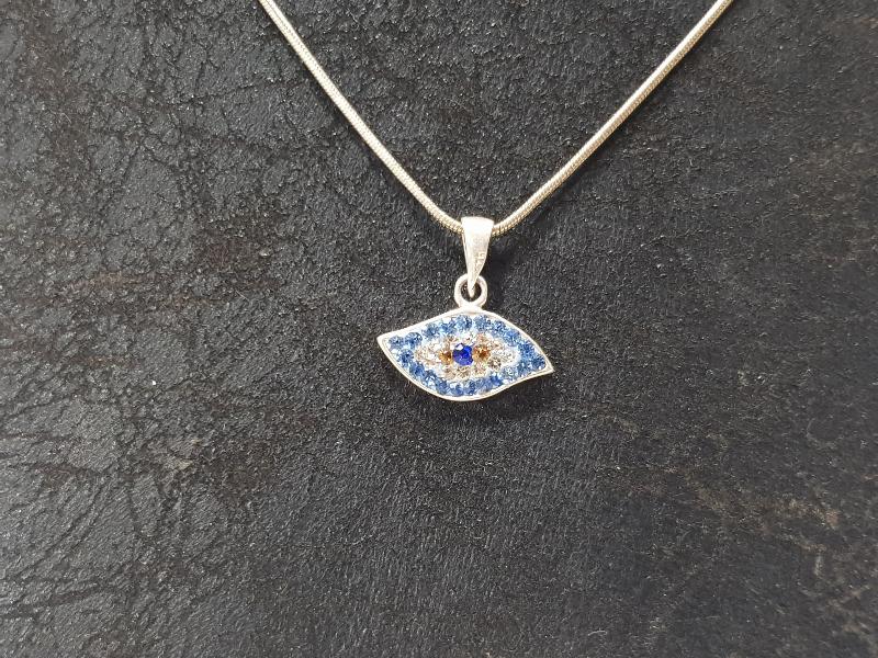 GÜMÜŞ NAZARLIK KOLYE 