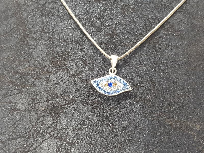 GÜMÜŞ NAZARLIK KOLYE 