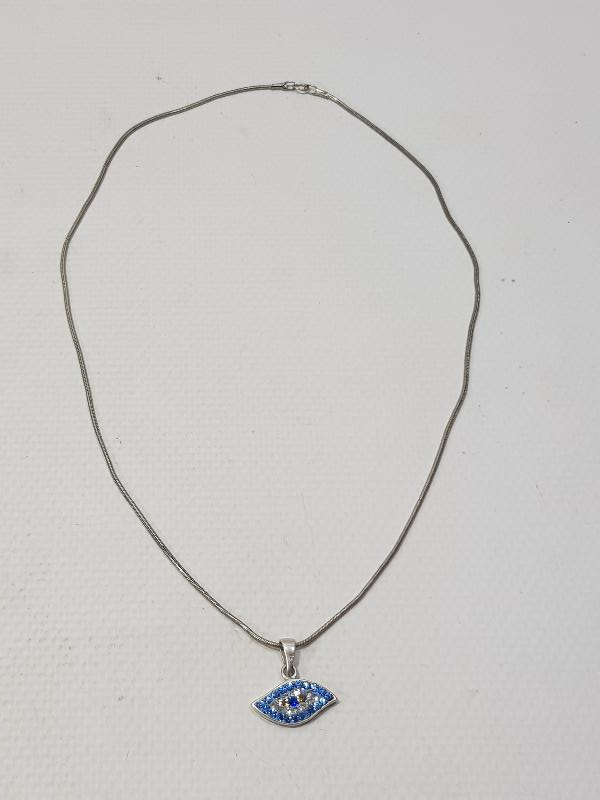 GÜMÜŞ NAZARLIK KOLYE 