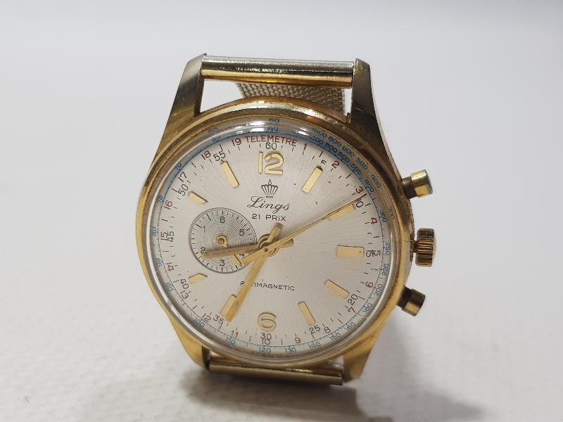 LINGS MARKA KURMALI ALTIN KAPLAMA KOL SAATİ 