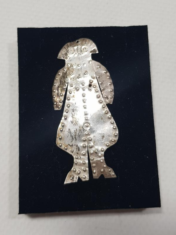 OSMANLI DÖNEMİ RUM İŞİ İNSAN FORMLU GÜMÜŞ İKONA ADAKLIĞI