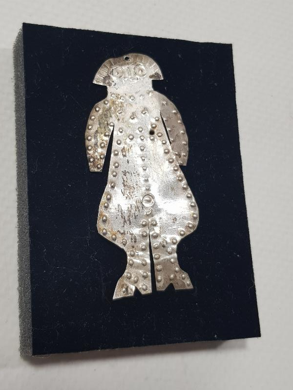 OSMANLI DÖNEMİ RUM İŞİ İNSAN FORMLU GÜMÜŞ İKONA ADAKLIĞI