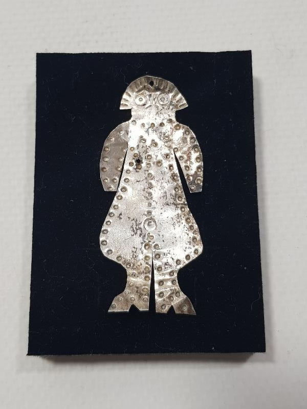 OSMANLI DÖNEMİ RUM İŞİ İNSAN FORMLU GÜMÜŞ İKONA ADAKLIĞI