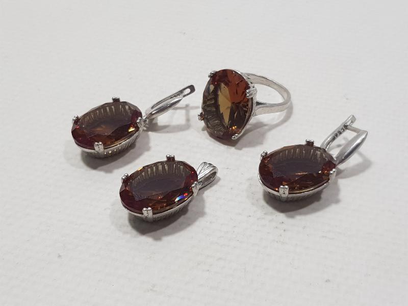 ZULTANİT TAŞLI GÜMÜŞ TAKI SETİ