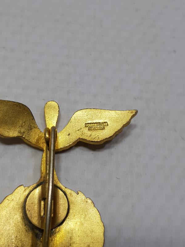 ALTIN KAPLAMA MİNELİ DART ROZETİ 