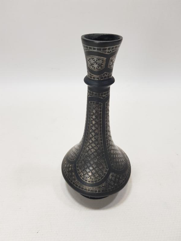 ANTİKA GÜMÜŞ KOFGARİ İŞÇİLİKLİ ÇOK NADİR VAZO