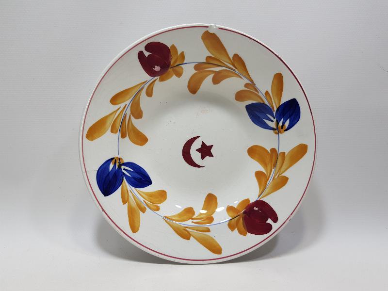 OSMANLI DÖNEMİ AY YILDIZLI PORSELEN TABAK