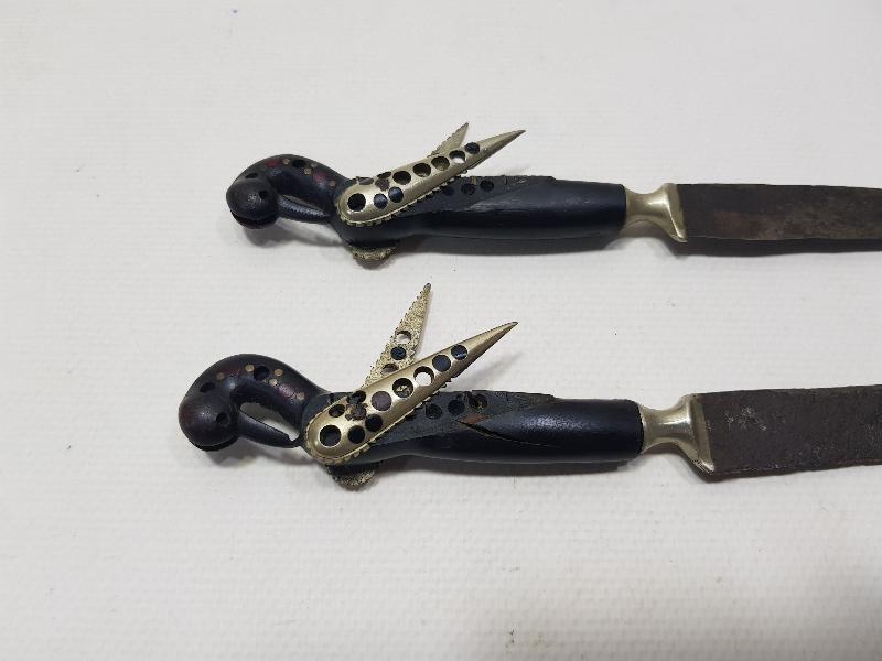 OSMANLI DÖNEMİ BİR ÇİFT ÇOK NADİR KANATLI BIÇAK