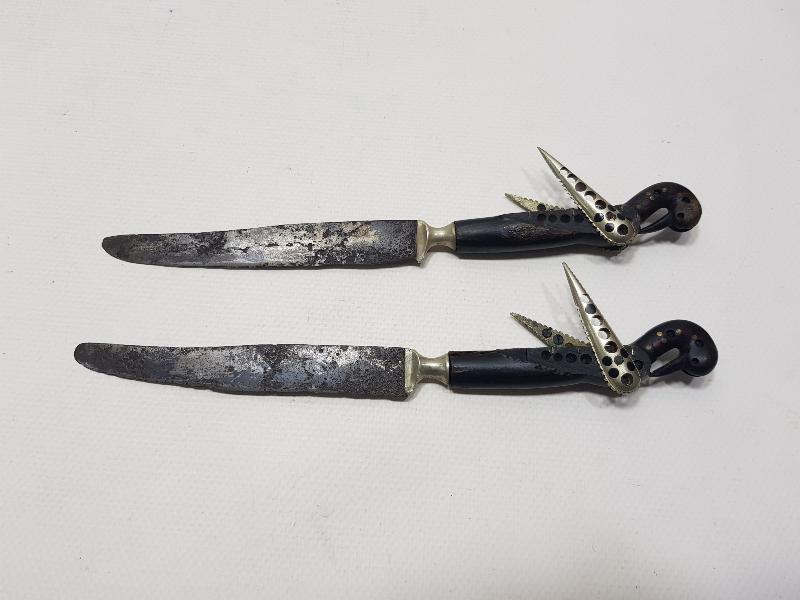 OSMANLI DÖNEMİ BİR ÇİFT ÇOK NADİR KANATLI BIÇAK