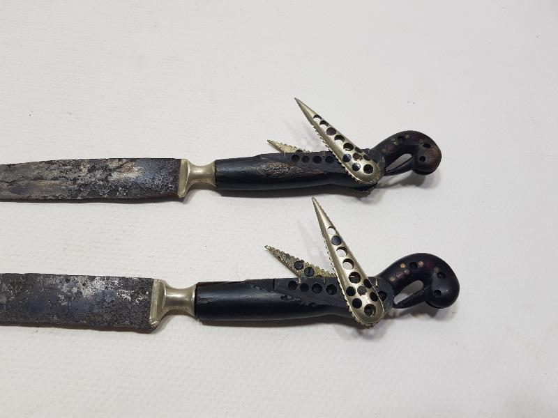 OSMANLI DÖNEMİ BİR ÇİFT ÇOK NADİR KANATLI BIÇAK