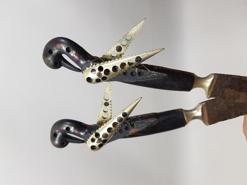 OSMANLI DÖNEMİ BİR ÇİFT ÇOK NADİR KANATLI BIÇAK