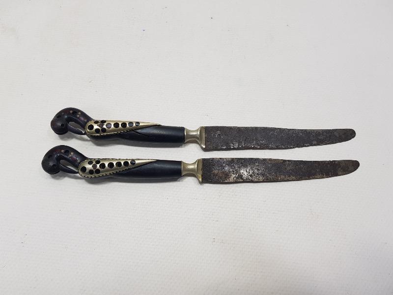 OSMANLI DÖNEMİ BİR ÇİFT ÇOK NADİR KANATLI BIÇAK