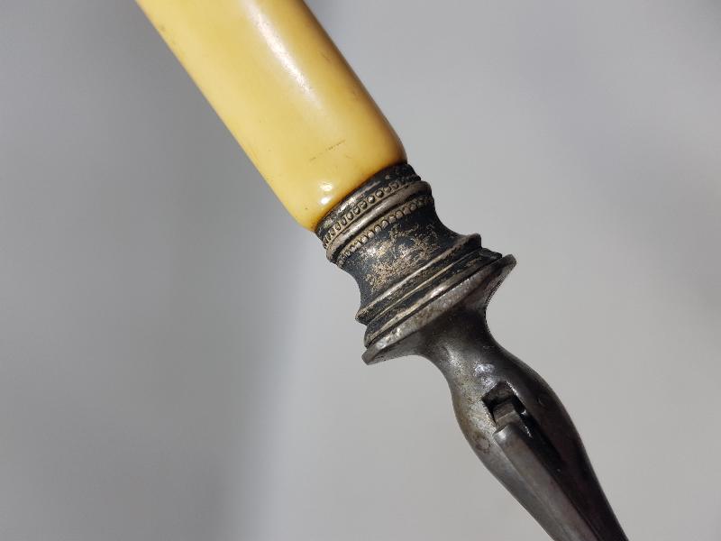 OSMANLI DÖNEMİ FİL DİŞİ SAPLI SERVİS ÇATAL BIÇAĞI