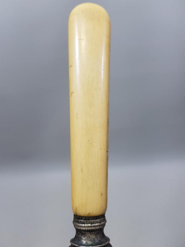 OSMANLI DÖNEMİ FİL DİŞİ SAPLI SERVİS ÇATAL BIÇAĞI