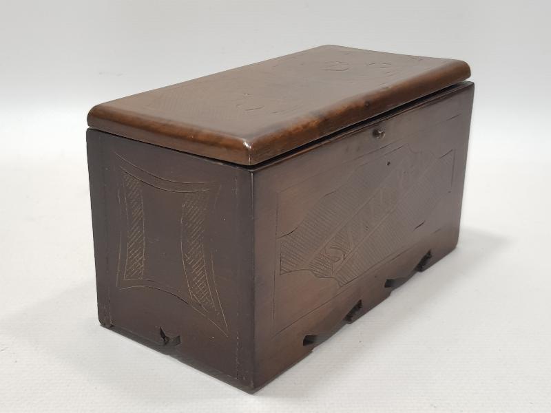 OSMANLI DÖNEMİ SİNOP CEZAEVİ İŞİ SINOPH YAZILI ÇOK NADİR AHŞAP KAHVE KUTUSU