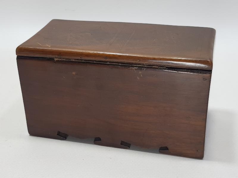 OSMANLI DÖNEMİ SİNOP CEZAEVİ İŞİ SINOPH YAZILI ÇOK NADİR AHŞAP KAHVE KUTUSU