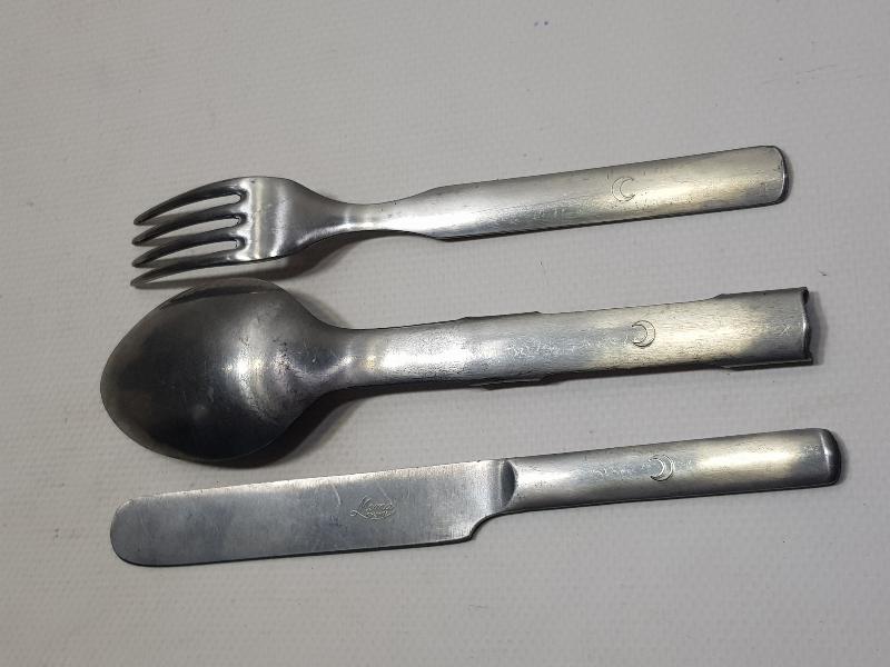 OSMANLI HİLALİ AHMER ÇATAL KAŞIK BIÇAK SETİ 