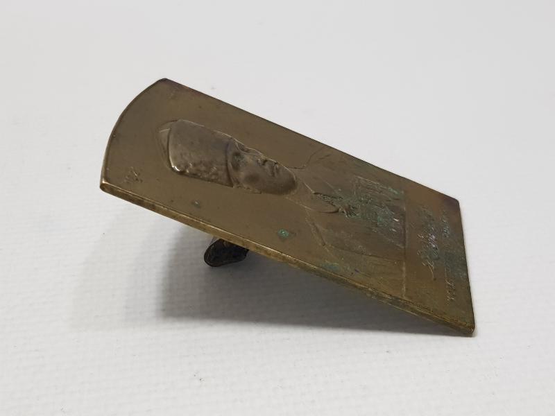 1921 ANKARA ANLAŞMASI ANISINA BASILAN OSMANLICA - FRANSIZCA GAZİ MUSTAFA KEMAL PAŞA YAZILI ÇOK NADİR PLAKET MADALYA